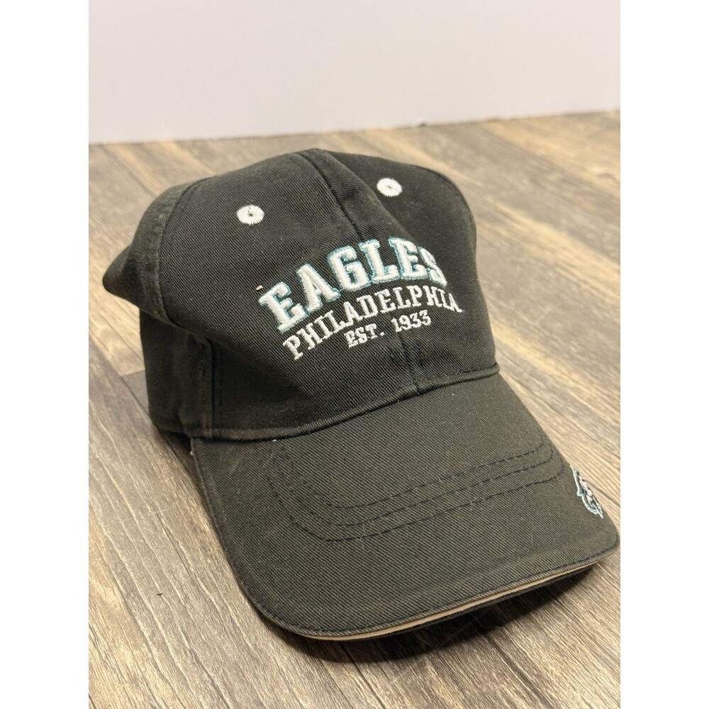 Vintage 90s Philadelphia Eagles Drew Pearson Hat NFL Strapback Black Dad Cap